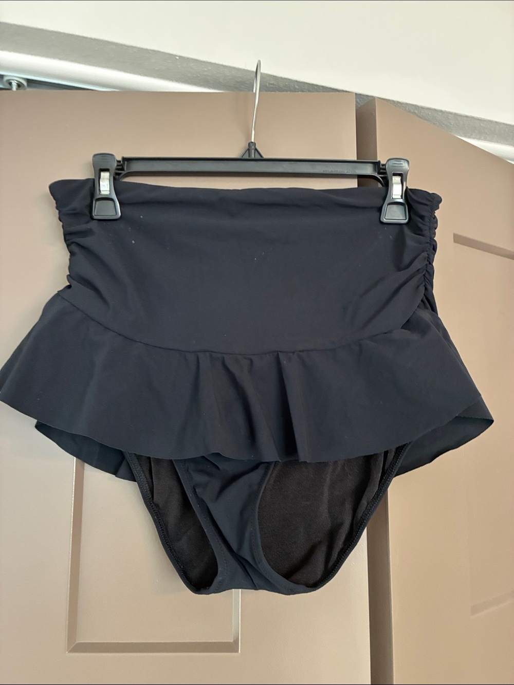Profile By Gottex Black High-Waist Swim Bottoms with Ruffle